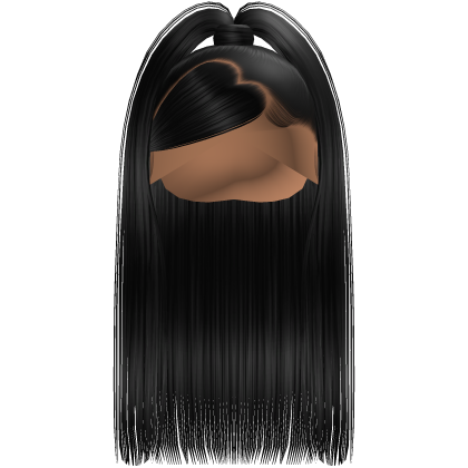 Sleek Half up Half down w Heart Swoop (Black) thumbnail