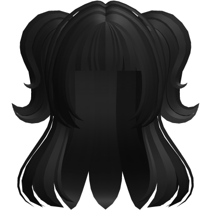 🐾 cute swirly half up doll tween hair black