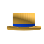 Golden blue banded top hat