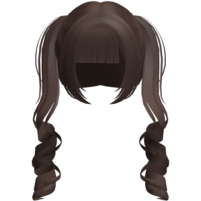 brown cute douyin princess pigtails