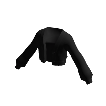 Black Oversized Cropped Cardigan