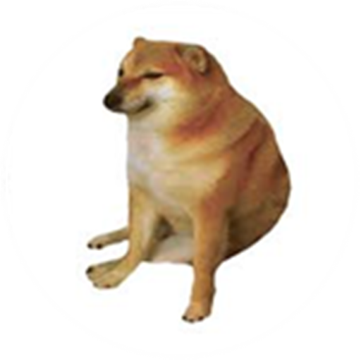 cheems is eating a cheemsburger