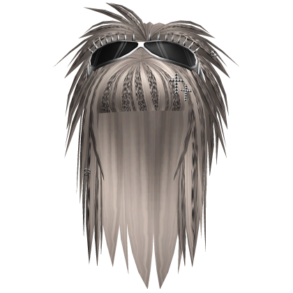 scene messy hair w spike goggles ash leopard