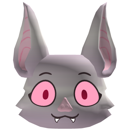 Pink-White Furry Bat Head