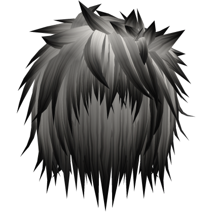 white & black emo spiky messy vampire anime hair