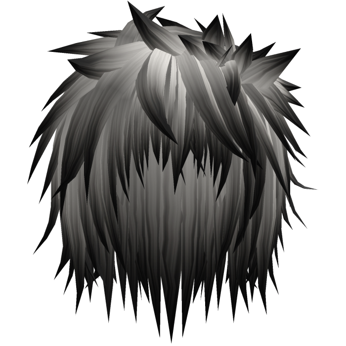 white & black emo spiky messy vampire anime hair
