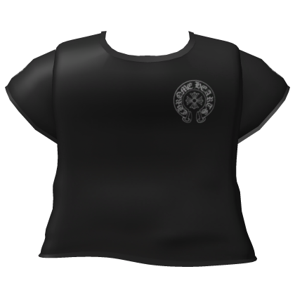 simple chrome black tee [3.0] Roblox item