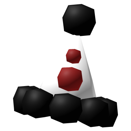 Low Poly Clown Hat White