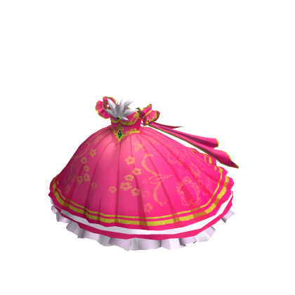 European and n aristocratic ball pink skirt