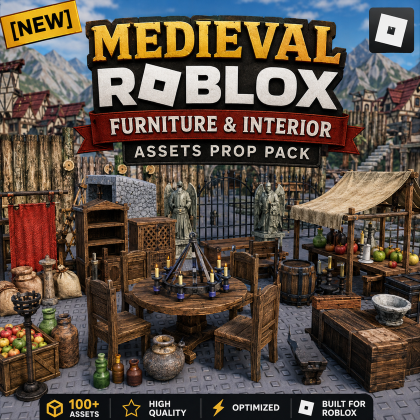  Medieval Roblox Furniture & Interior Assets Pack