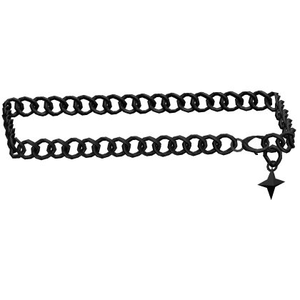 1.0 Black Y2K Emo Goth Waist Chain Belt with Star 