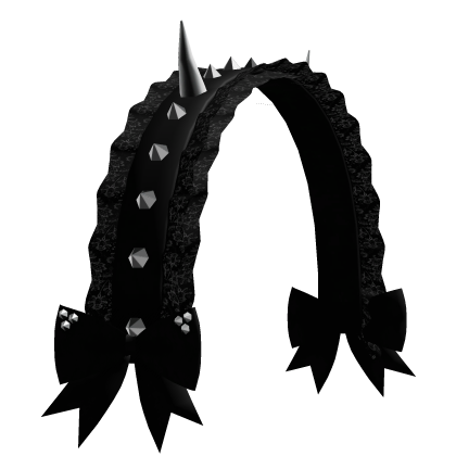 Black Gothic Lace Spike Bow Headdress (っ˕ -｡) Roblox item
