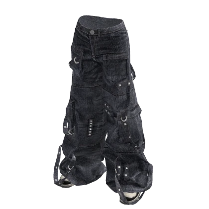 Y2K Dark Baggy Jeans with strap 🫐 | Roblox Item - Rolimon's Y2K Dark Baggy Jeans with strap 🫐 | Roblox Item - Rolimon's