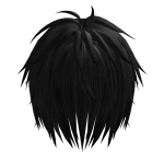 Black Messy Vkei Emo Boy Hair
