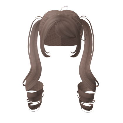 ୨୧ cute kawaii light brown pigtails Roblox item