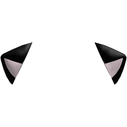 Kawaii Black Low Droopy Kitty Ears Roblox item
