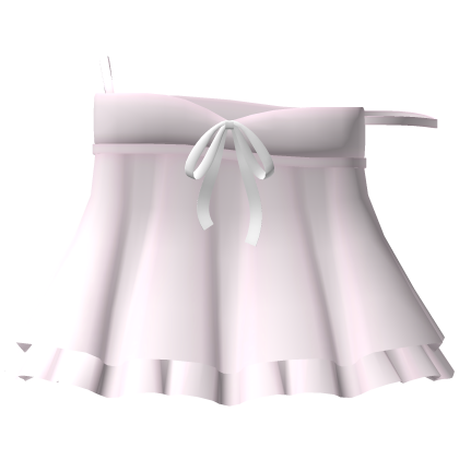 ♡ offshoulder babydoll dress in pink w white bow Roblox item
