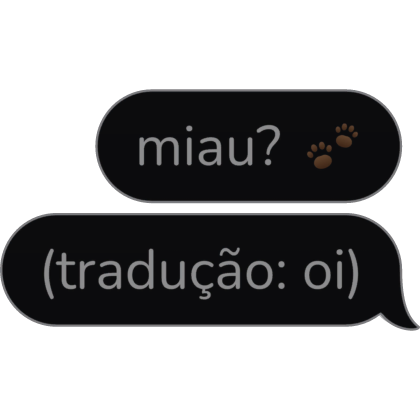 miau (tradução oi) BR Text Bubble