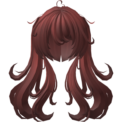 cute swirly pigtails in red Roblox item