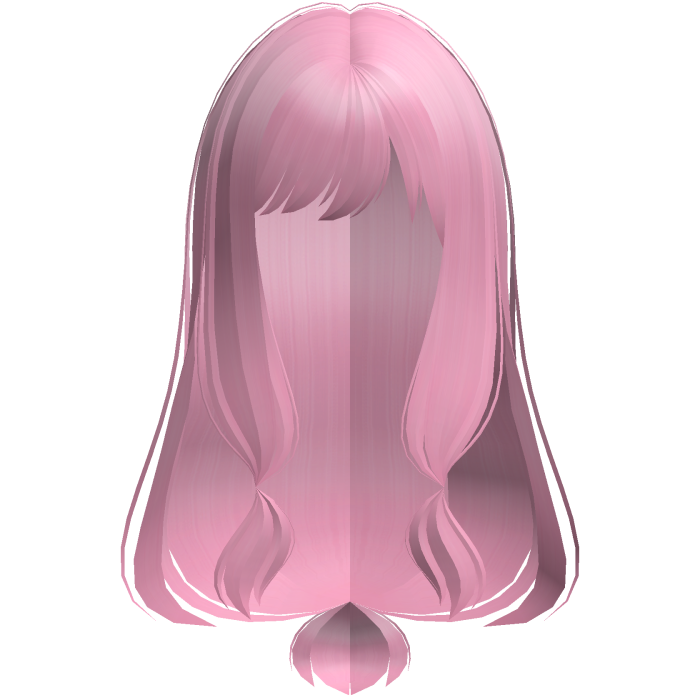 wispy thin silky long tied moe hair hot pink