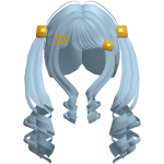Blue Ocean Waffle Pigtail Curls