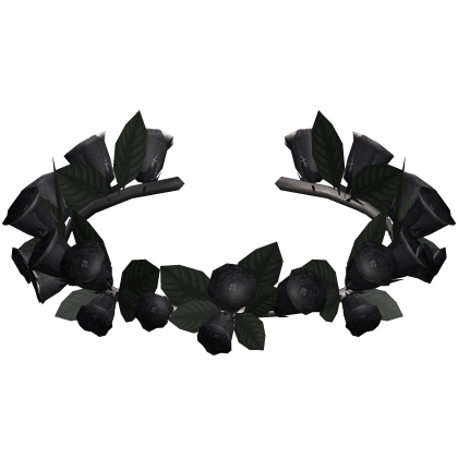 Black Rose Victorian Flower Hair Crown Roblox item