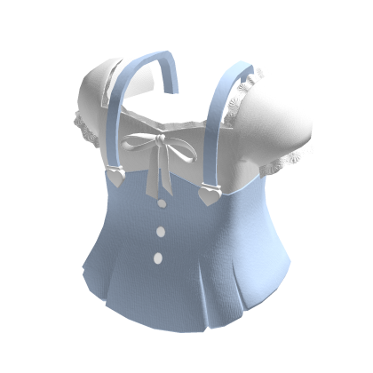 🍀Chibi Doll Ruffle Mini Dress (Blue) thumbnail