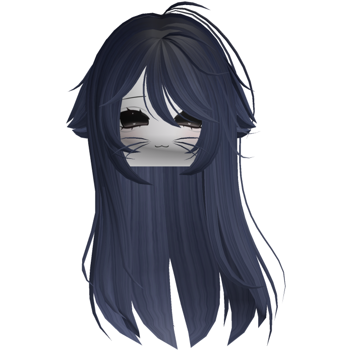 Navy Blue Hair Shy Moe Com Cat Girl