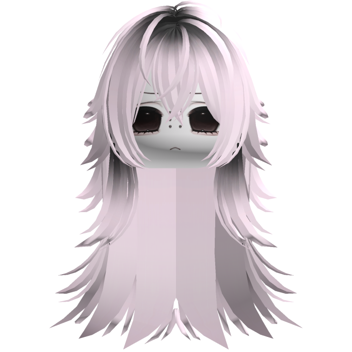 Vkei Moe Pink & Black Messy Long Hair