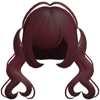 . ‿♡ pretty red heart pigtail hair ⊹ . ୨୧