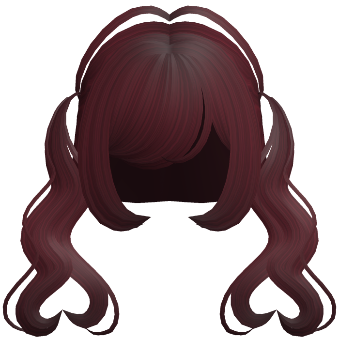 . ‿♡ pretty red heart pigtail hair ⊹ . ୨୧