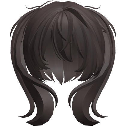 moe vkei emo messy side ponytails brown