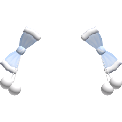 Cute Christmas Winter Hair Bows in Blue Roblox item