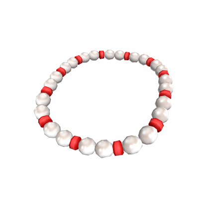 Pearls and Red Beaded Necklace - 3.0 Roblox item