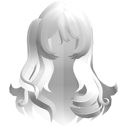 long fluffy swirly messy princess hair white Roblox item