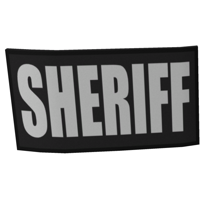 B/W Sheriff Placard Patches (RCPC)