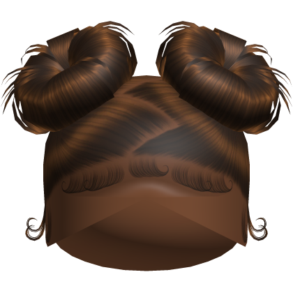 Doll Zig-Zag Part Double Buns (Brown)