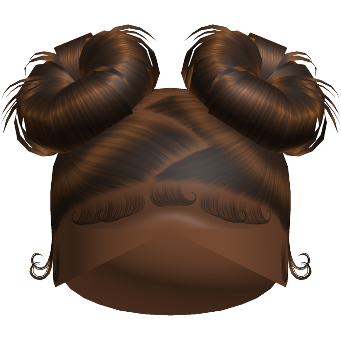 Doll Zig-Zag Part Double Buns (Brown)