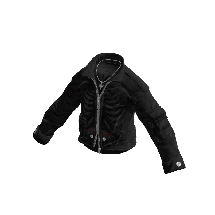 Skeleton Graphic Zip Jacket (Black)