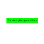 The cOoL gUy's paramilitary