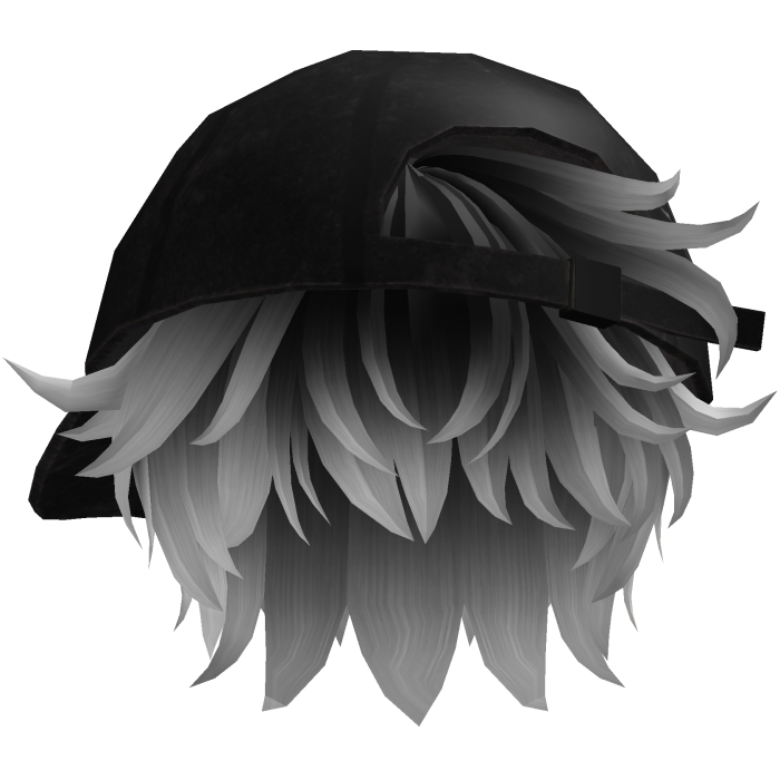 Messy Emo Hair boy Y2k (Black & White) Cap