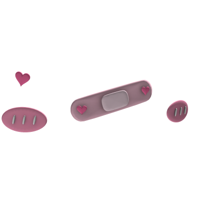 Kawaii Heart Bandaid Blush