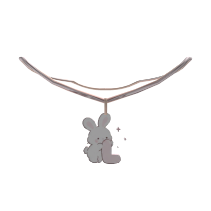 cute l pink bunny initial necklace 1.0