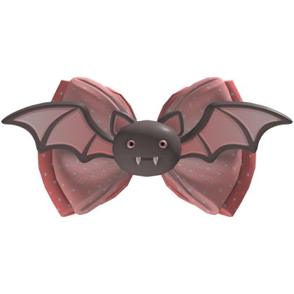 Pastel Pink Vampire Bat Bow
