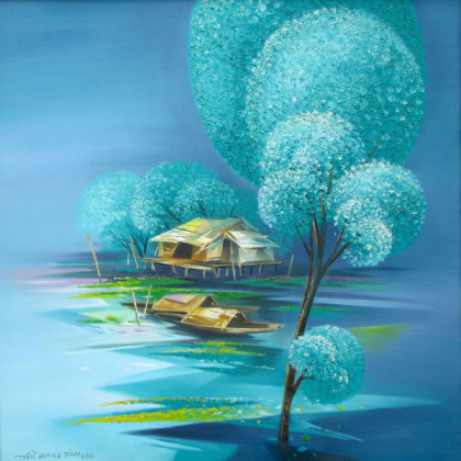 Painting - Puffy Tree and Settlement Roblox decal