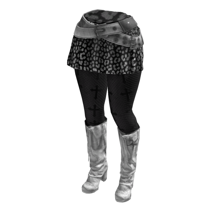 Y2K Leopard Skirt Cross Leggings(WhiteWhiteBlack) 
