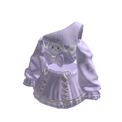 Purple Kawaii Bowdream Dollcore Shirt&Skirt
