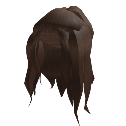 Brown Messy Ponytail Hair Roblox item