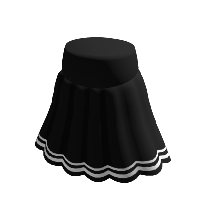 Kawaii Pleated Black Skirt with Stripes thumbnail