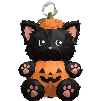 Halloween Cat Pumpkin Keychain